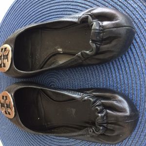 Tory Burch Slip Ons Size 7.5 Black